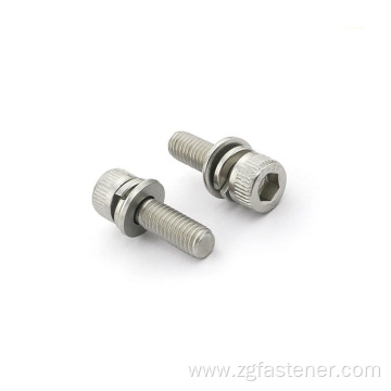 Round head screw with washer Hex socket head screw